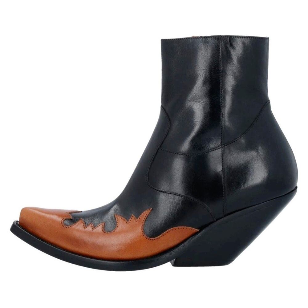 VETEMENTS Leather Ankle Boots US7. EU37